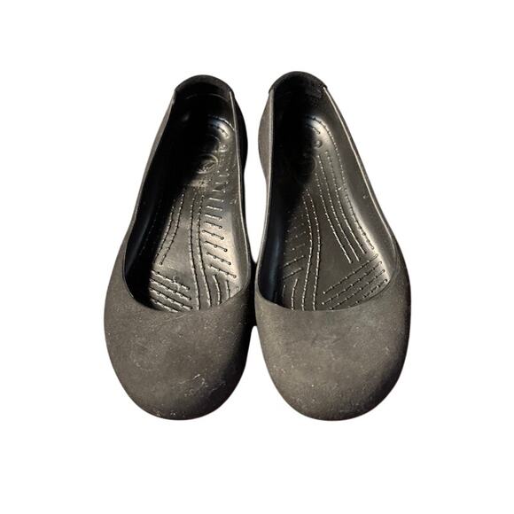 Crocs Black faux suede ballet shoes flats women's size 5 - Picture 5 of 6